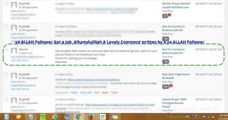 yaALLAHtestimonials for job-yaALLAH.in